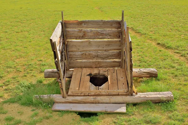 Moğol ahşap alaturka tuvalet