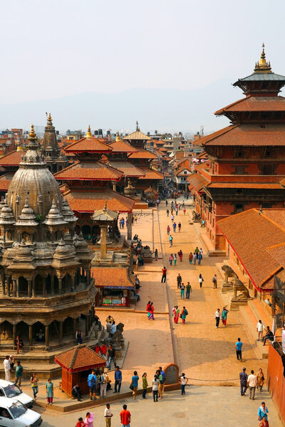 KATHMANDU, NEPAL - JUNE 2013: Patan Durbar Square