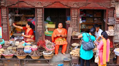 Katmandu, nepal - Haziran 2013: her gün olay yerinde durbar Meydanı