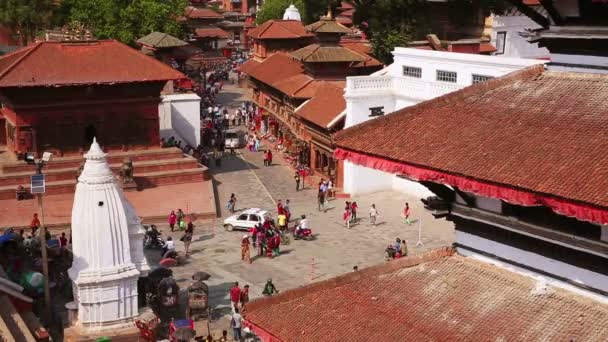 Patan durbar cuadrado — Vídeo de stock