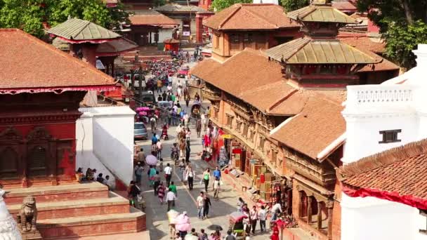 Paisagem urbana de kathmandu , — Vídeo de Stock