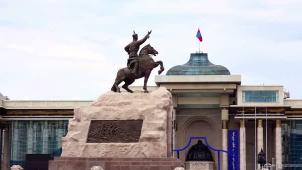 Praça Sukhbaatar — Vídeo de Stock