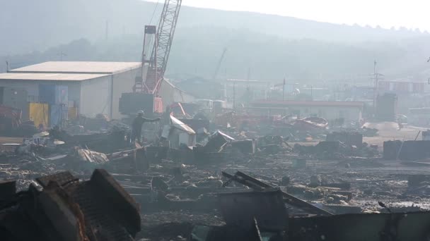 Przemysłowe scrapyard — Wideo stockowe