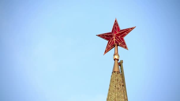 Rode ster in kremlin — Stockvideo