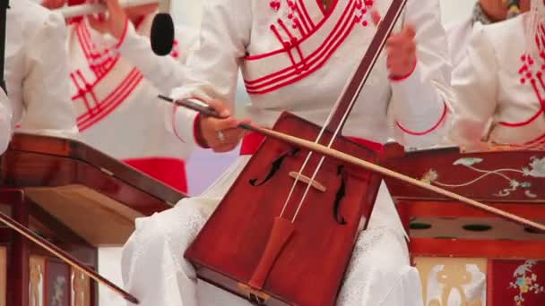 Morin Khuur, Mongolian bowed stringed instrument — Stock Video