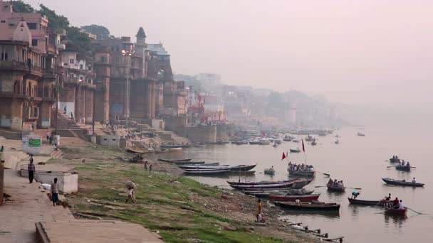 Everyday scene in Varanasi — Stock Video