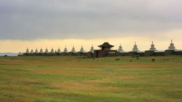 喀喇昆仑山古城墙、 蒙古古都 — 图库视频影像