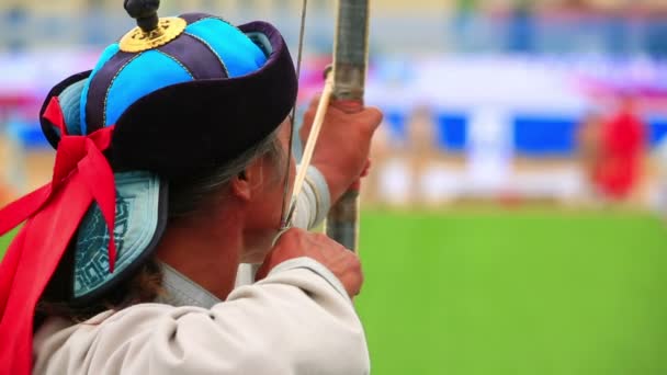 Torneo di tiro con l'arco Naadam Festival — Video Stock