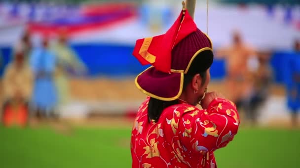 Naadam Festival Bogenschießturnier — Stockvideo