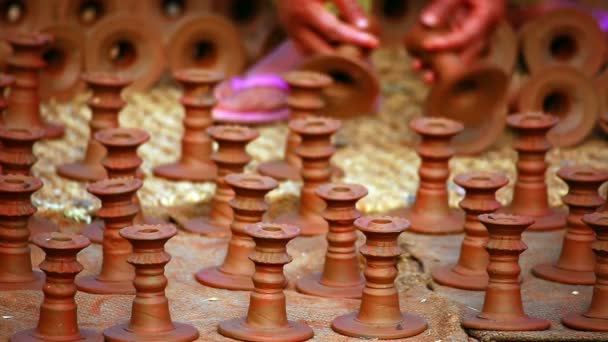 Bhaktapur Pottery Square — Stock Video