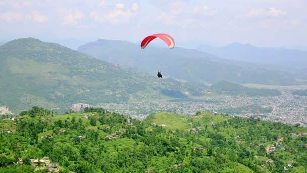 Paragliding — Stockvideo