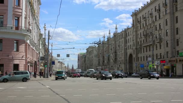 在莫斯科的平凡的一天 — 图库视频影像