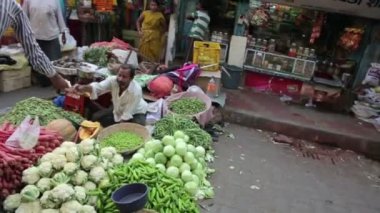 meşgul semt pazarı sahne