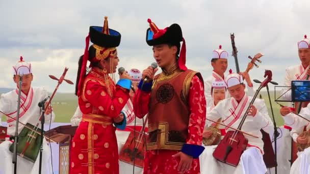 Kinerja Musik Mongolia — Stok Video