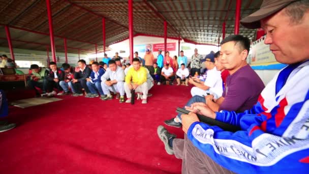 Naadam Festival Knucklebone Tournament — Stock Video