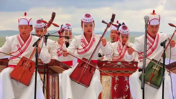 Mongolian Music Performance — Stock Video