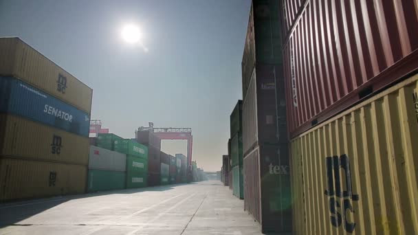Hareketli yük konteynerleri — Stok video
