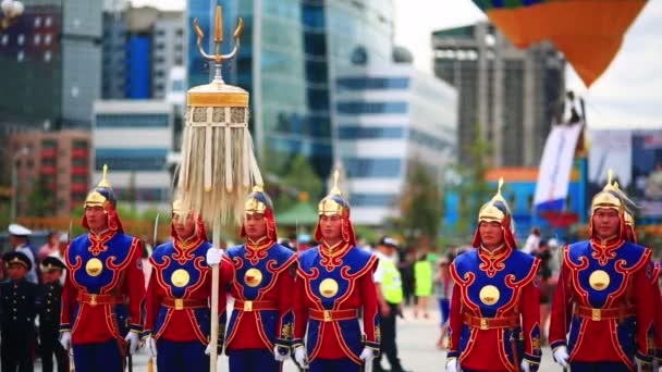 Mongolská armáda na festivalu Nádam