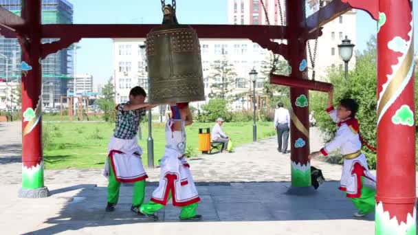 Celebração do Festival Naadam — Vídeo de Stock