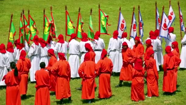 Naadam Festivali açılış töreni — Stok video