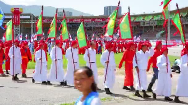 Eröffnungsfeier des Naadam-Festivals — Stockvideo