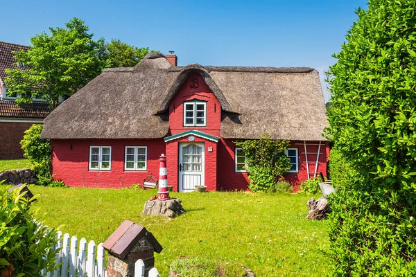 Edificio Histórico Norddorf Isla Del Mar Del Norte Amrum Alemania — Foto de Stock