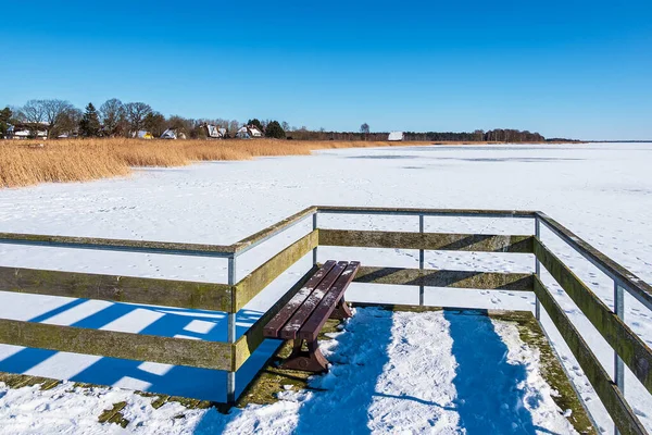 Pier Aan Bodden Kust Born Duitsland — Stockfoto