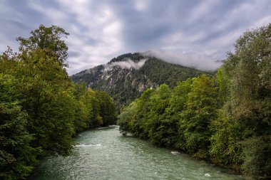 Berchtesgaden Nehri Ache, Berchtesgaden Alpleri, Almanya.