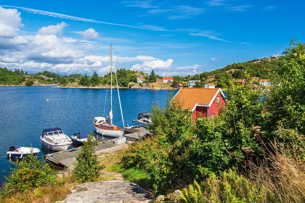Veduta Del Villaggio Farestad Norvegia — Foto Stock