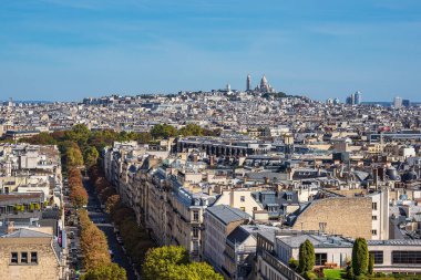 Paris, Fransa 'daki Sacre-Coeur Bazilikasına bakın..