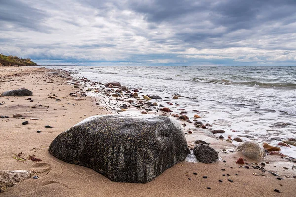 Piedras Orilla Del Mar Báltico Cerca Meschendorf Alemania —  Fotos de Stock