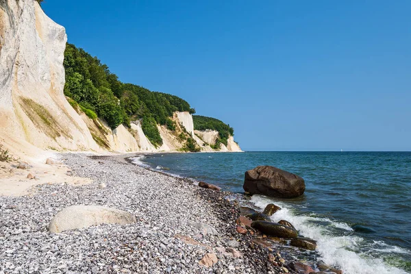 Scogliere Gesso Sulla Costa Del Mar Baltico Sull Isola Ruegen — Foto Stock