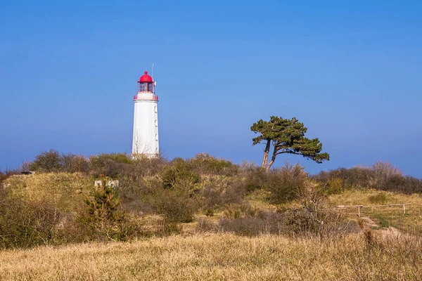 Der Leuchtturm Dornbusch Auf Der Insel Hiddensee — Stockfoto