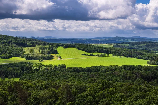 Uitzicht Neisse Naar Kerk Peterskirche Goerlitz Duitsland — Stockfoto