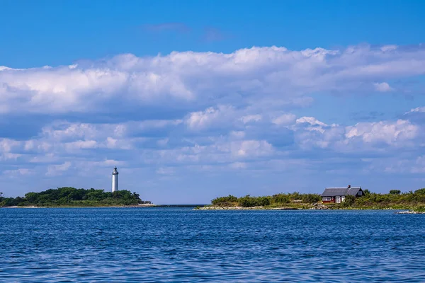 Lange Erik Lighthouse Baltic Sea Coast Island Land Sweden — Stock Photo, Image