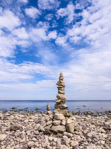 Piedras Orilla Del Mar Báltico Isla Oland Suecia — Foto de Stock