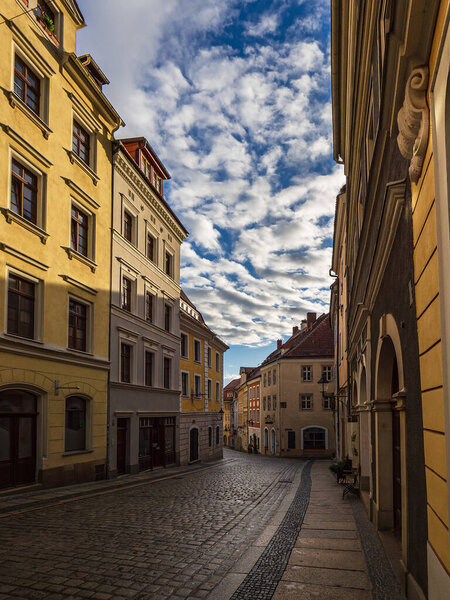 View to a historical street in Goerlitz, Germany.