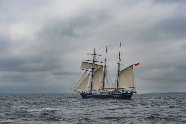 Plachetnice Baltském Moři Warnemuende Německo — Stock fotografie