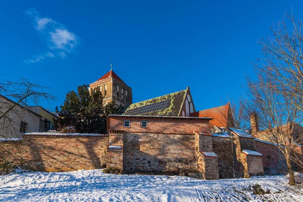 Näkymä Kirkkoon Nikolaikirche Rostock Saksa — kuvapankkivalokuva