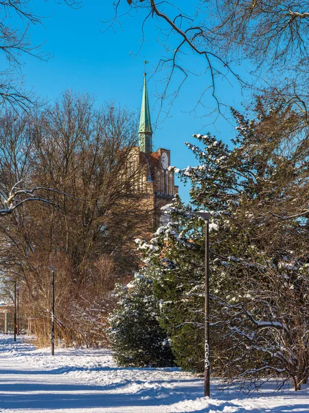 View Town Gate Kropeliner Tor Rostock Germany — 图库照片