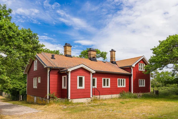 Red Wooden House Island Oland Sweden — Stock Photo, Image