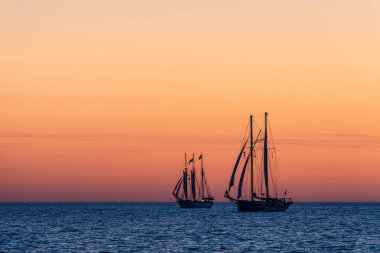 Sailing ship on the Baltic Sea in Warnemunde, Germany.