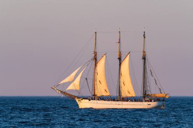 Sailing ship on the Baltic Sea in Warnemunde, Germany.