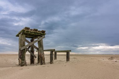 Kuzey Denizi adasında bina Amrum, Almanya.
