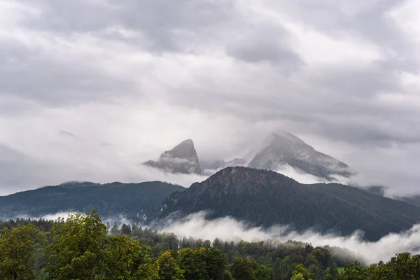 Paisaje Con Montaña Watzmann Los Alpes Berchtesgaden Alemania — Foto de Stock