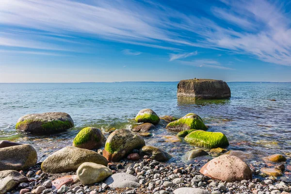 Boulders Sur Côte Mer Baltique Sur Île Ruegen Allemagne — Photo