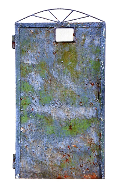 Porta de ferro velho isolado — Fotografia de Stock