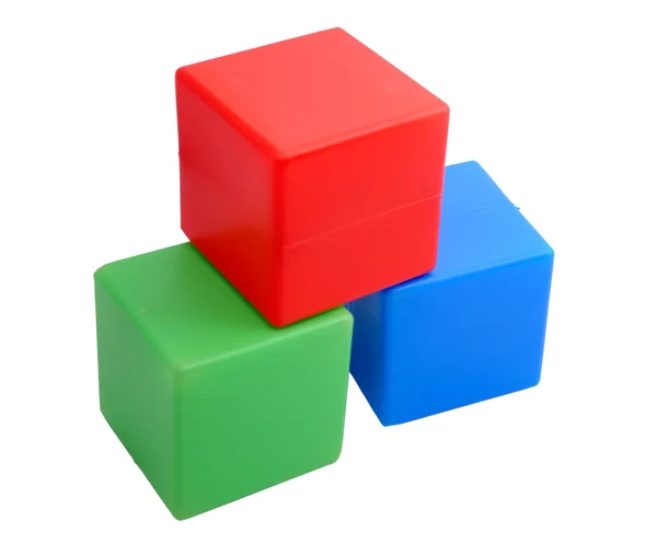 Baby  toy. color cubes — Stock Photo, Image