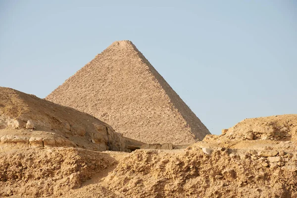 Den Stora Pyramiden Giza Även Känd Som Pyramiden Khufu Eller — Stockfoto