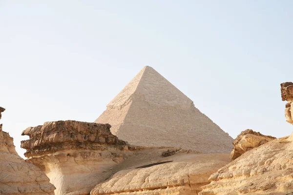 Pyramide Khafre Également Comme Khafra Khefren Chephren Est Deuxième Haute — Photo